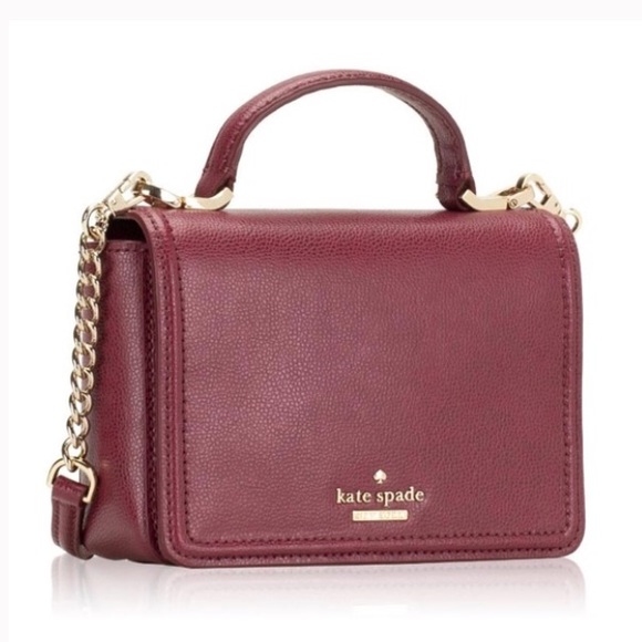 🎉HP🎉Kate Spade ♠️ NWT Red Leather Crossbody Bag - Picture 6 of 8